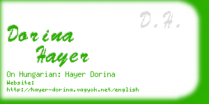 dorina hayer business card